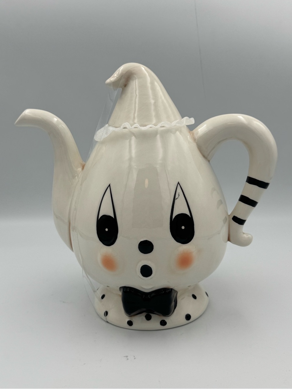 Johanna Parker Halloween Gus Ghost Figural Teapot NEW 2026 Transpac Tagged